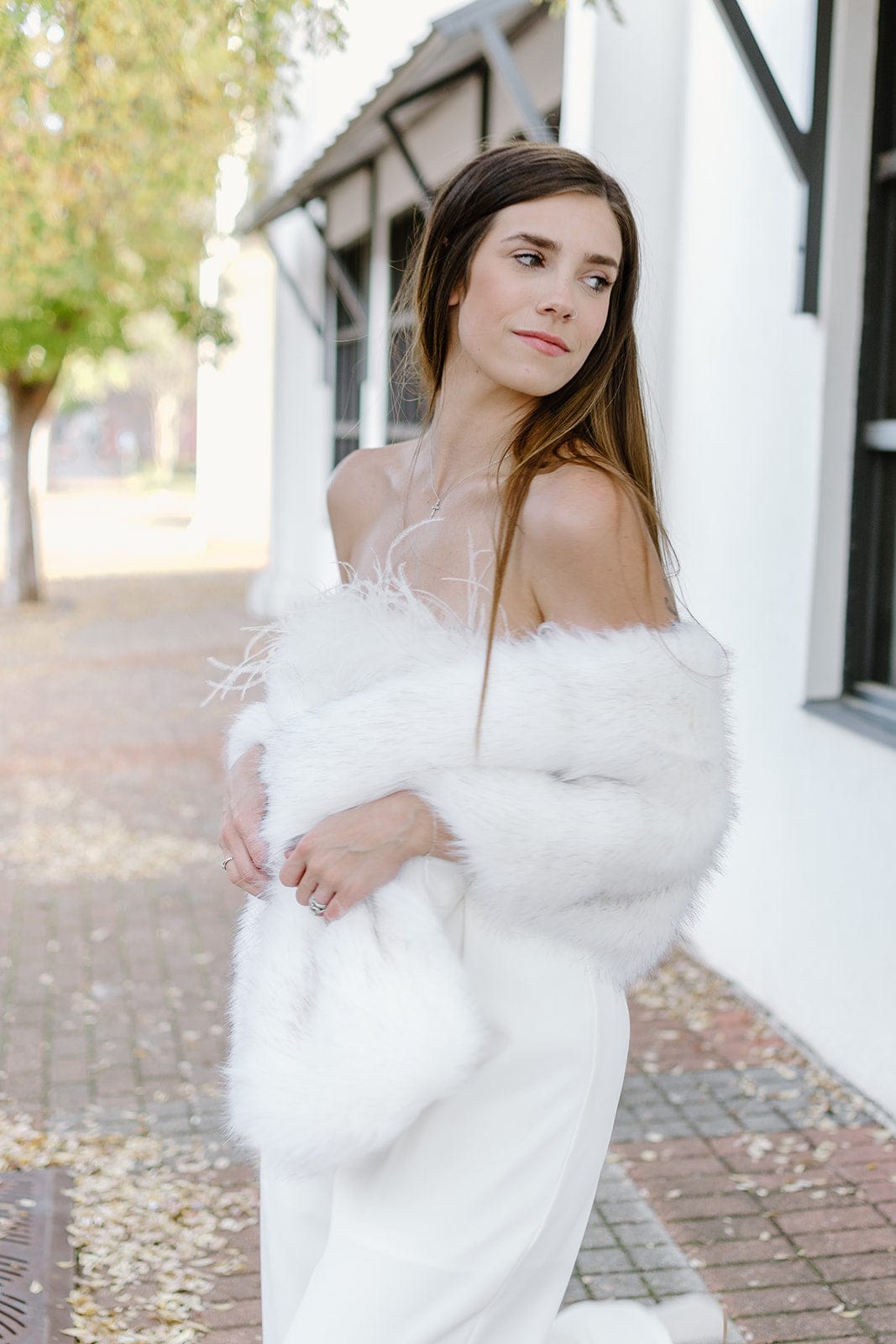 Cream Faux Fur Shawl - Buy Online Now!