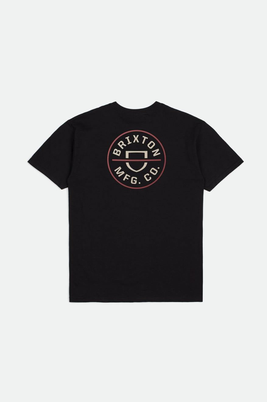 Crest II Short Sleeve Standard Tee - Black Whitecap Dusty Cedar