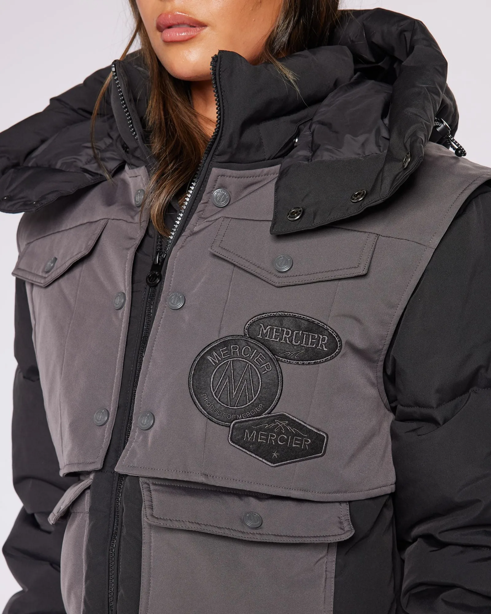 Cropped Utility Puffer Jacket for Women