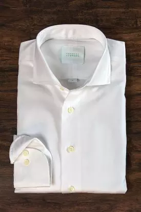 Curran Honeycomb Shirt with Collar Spread and Stays