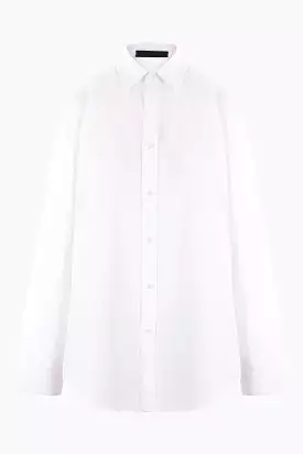 Cut-out poplin shirt