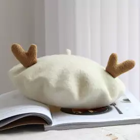 Cute Christmas beret with antler design - BY51011