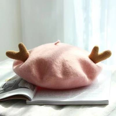 Cute Christmas beret with antler design - BY51011