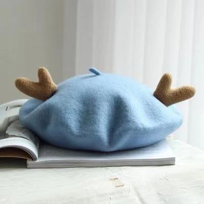 Cute Christmas beret with antler design - BY51011