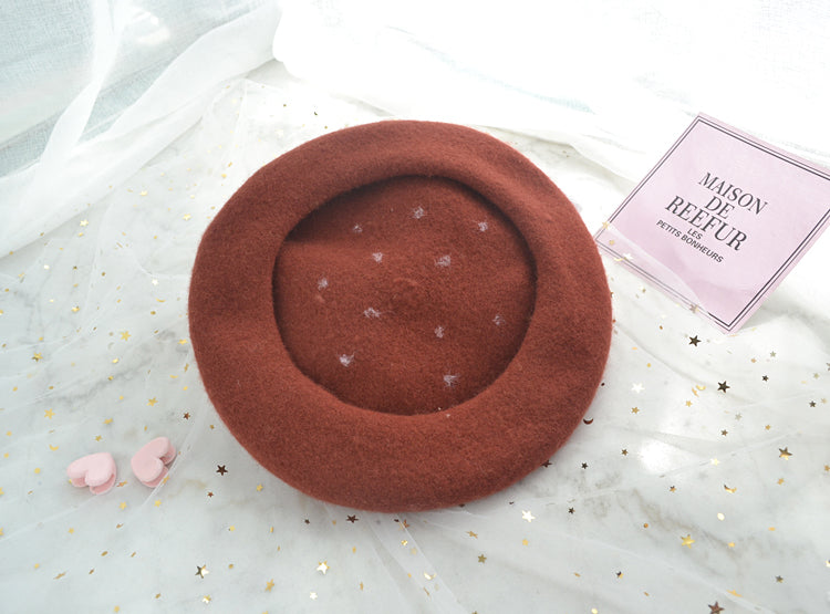 Cute Christmas Beret with Antler Ears - BY51016.