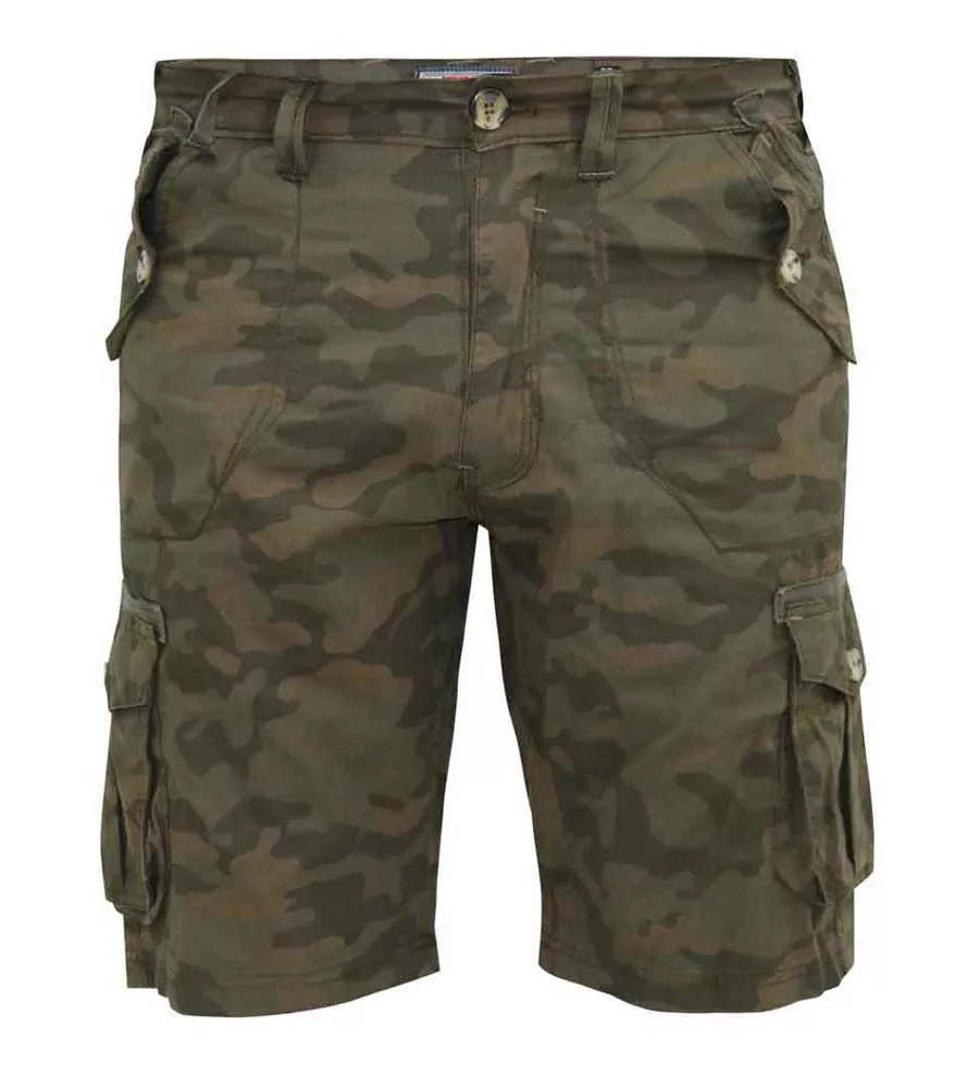 D555 Cotton Cargo Shorts in Camouflage for Woodbridge