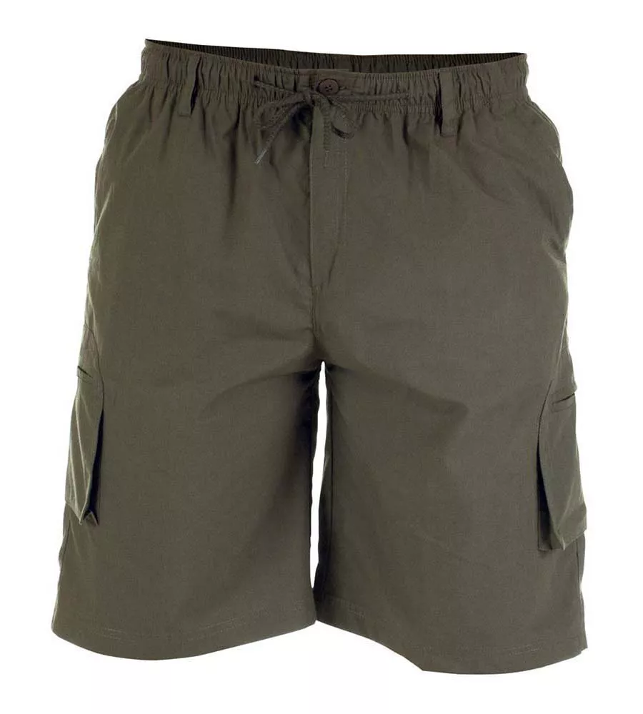 Big Men's Khaki Cargo Shorts with Shaped Leg Pockets by D555 (NICK KHAKI)