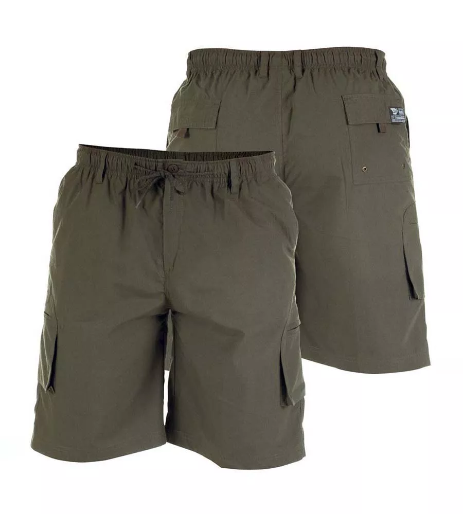 Big Men's Khaki Cargo Shorts with Shaped Leg Pockets by D555 (NICK KHAKI)