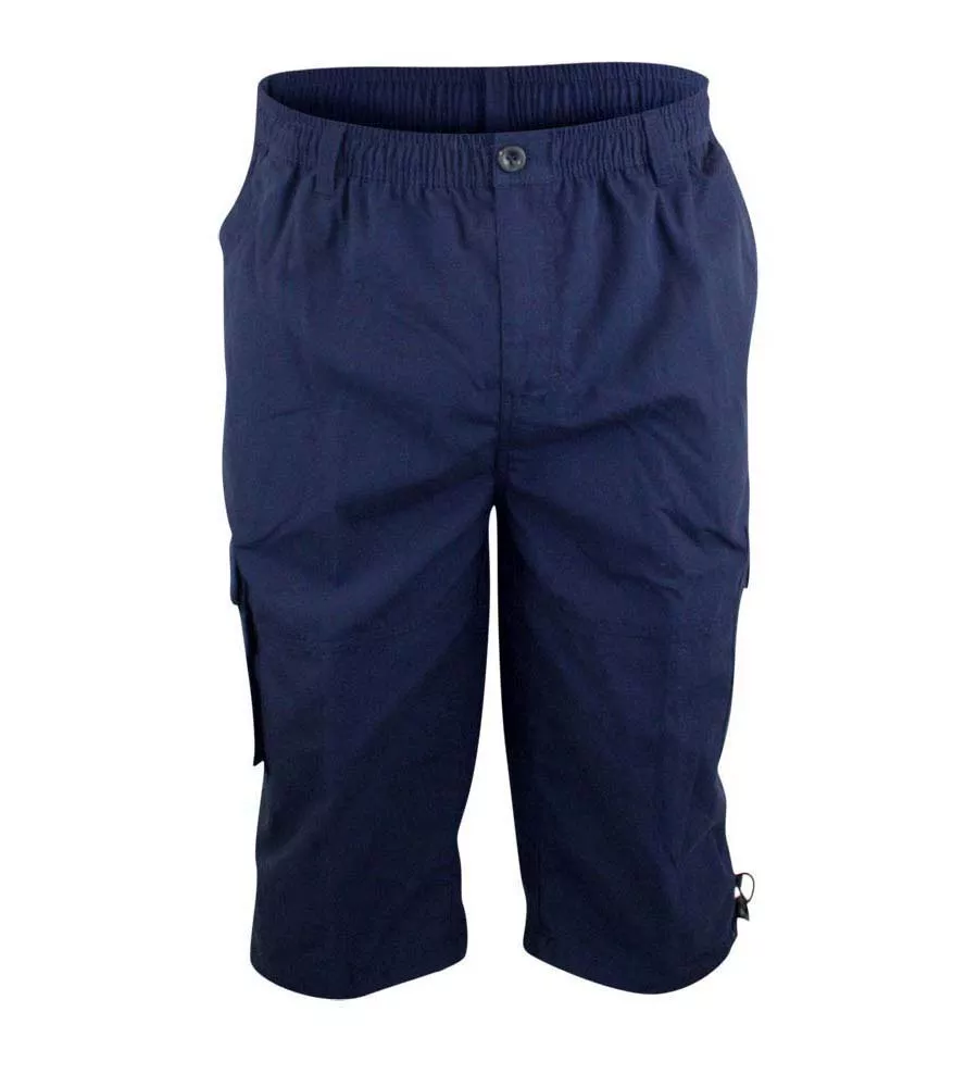 D555 Men's Navy Cargo Capri Pants With Leg Pockets (Mason Navy)