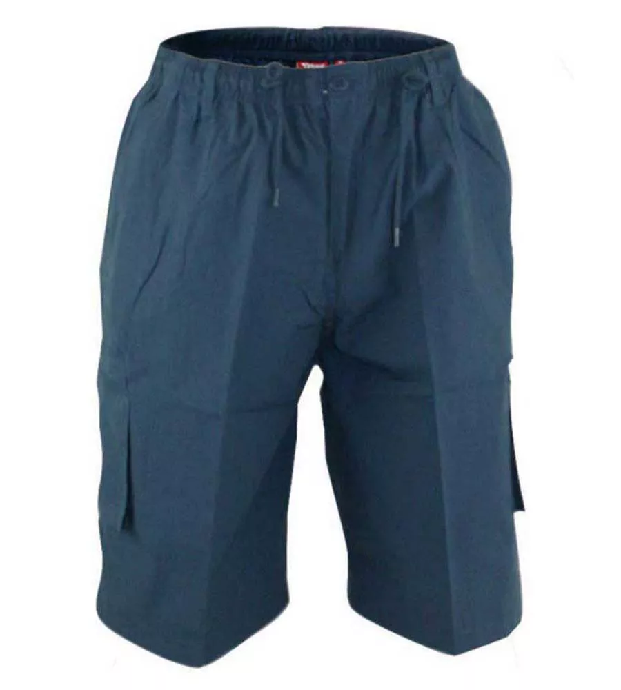 Big Men's Navy Cargo Shorts With Shaped Pockets (NICK NAVY)