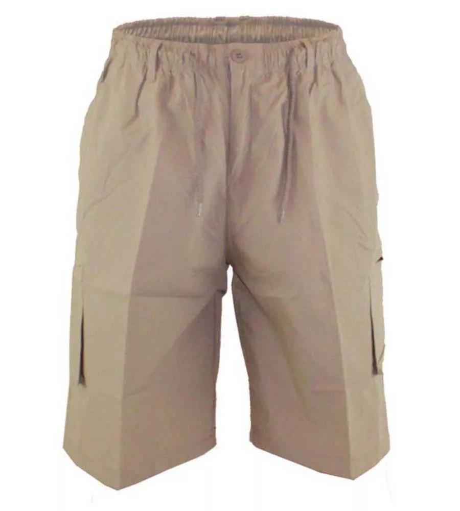 Big Mens Sand Cargo Shorts With Pockets by D555 (NICK SAND)