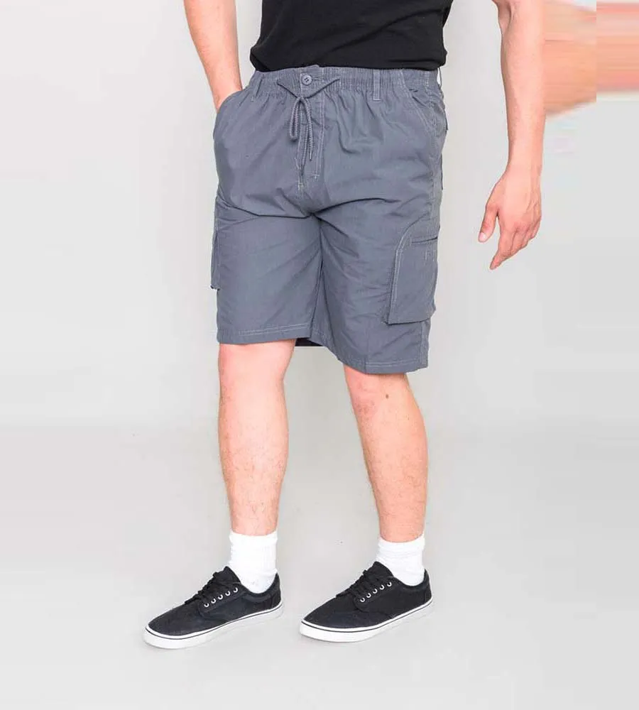 D555 Men's Grey Cargo Shaped Leg Pockets Nick