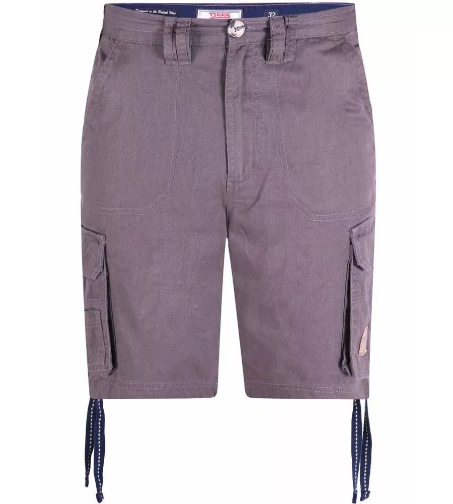 D555 Grey Cargo Shorts for Men (FLETCHER 1)