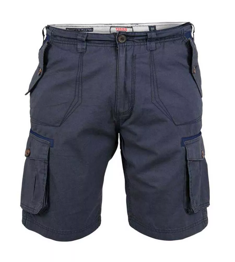 Navy Cargo Shorts for Men - D555 (INVICTA)