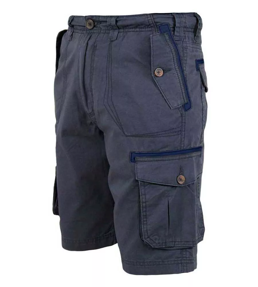 Navy Cargo Shorts for Men - D555 (INVICTA)