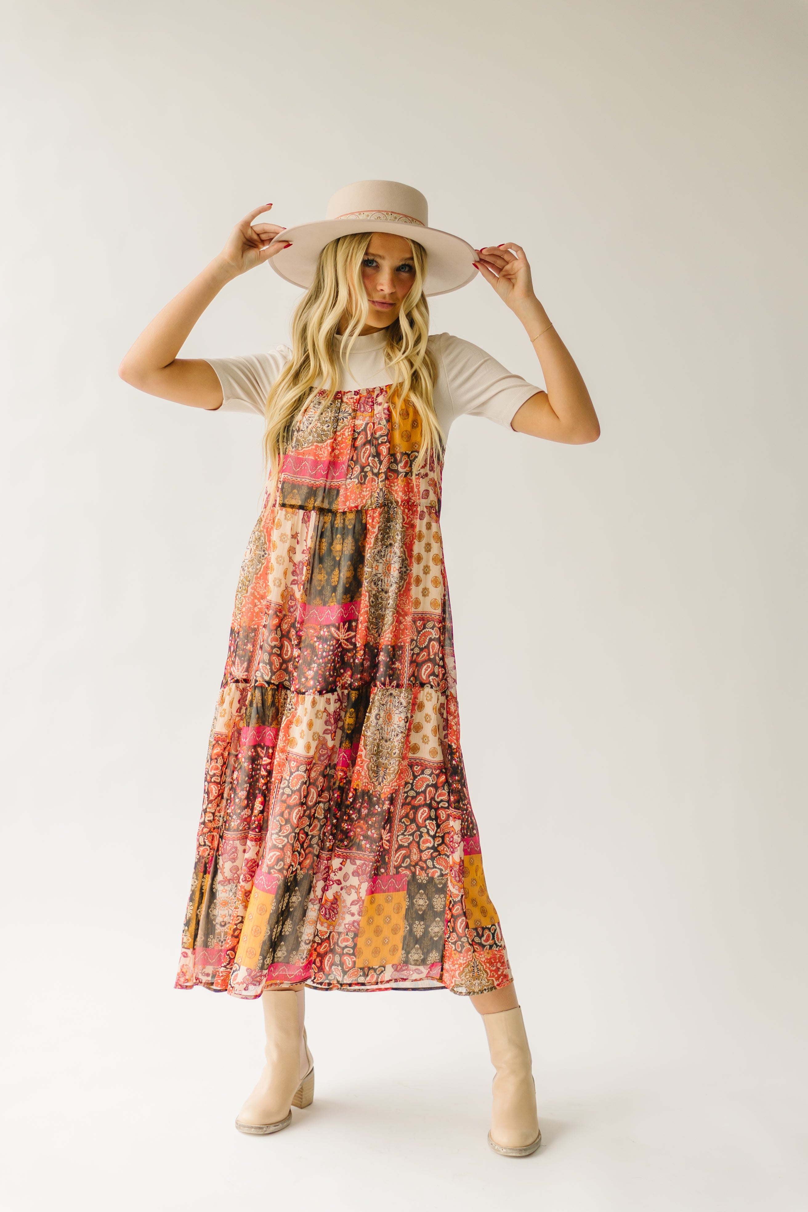 Danby Patchwork Midi Dress Multi