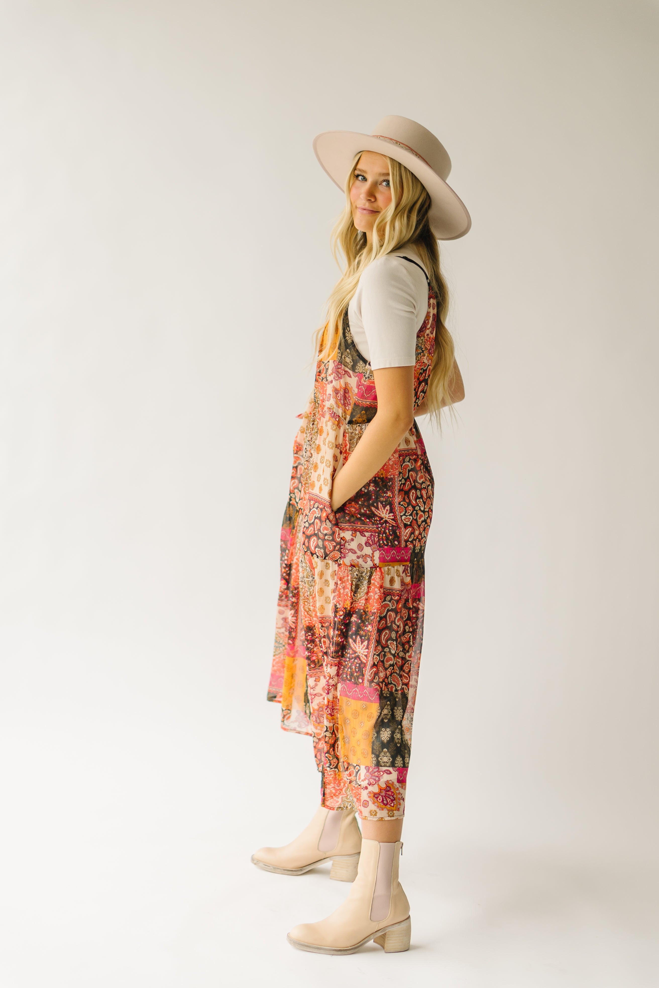 Danby Patchwork Midi Dress Multi