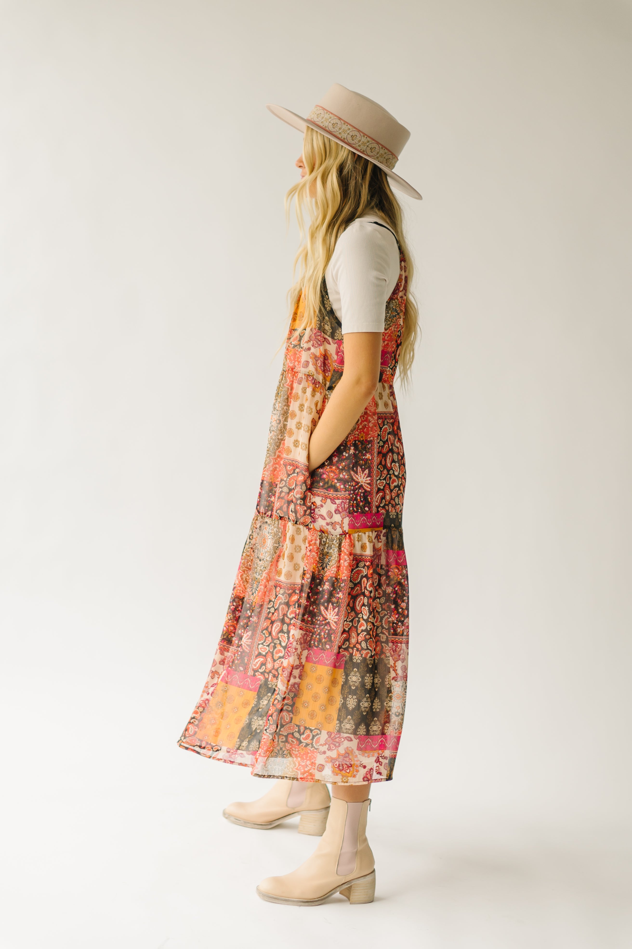 Danby Patchwork Midi Dress Multi