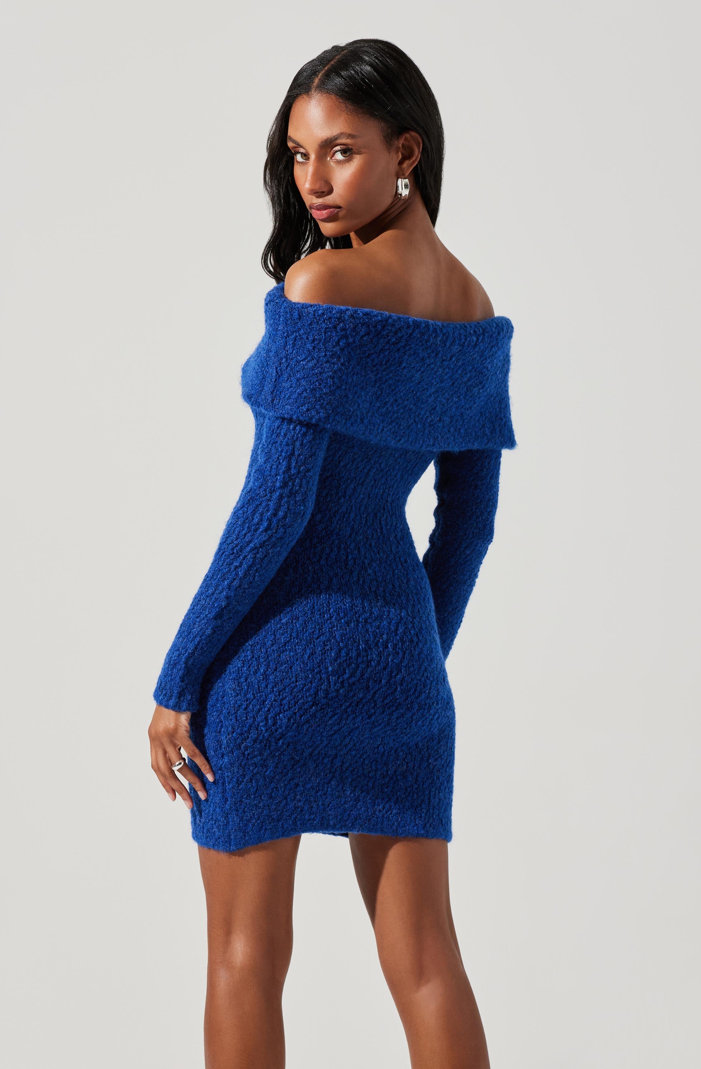 Danya Sweater Dress, Off Shoulder Style