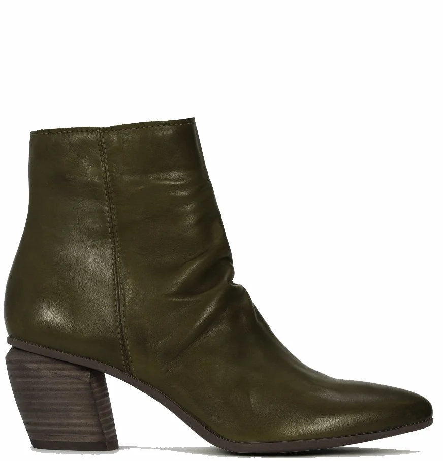 Dark Brown Khaki Attica Leather Boot