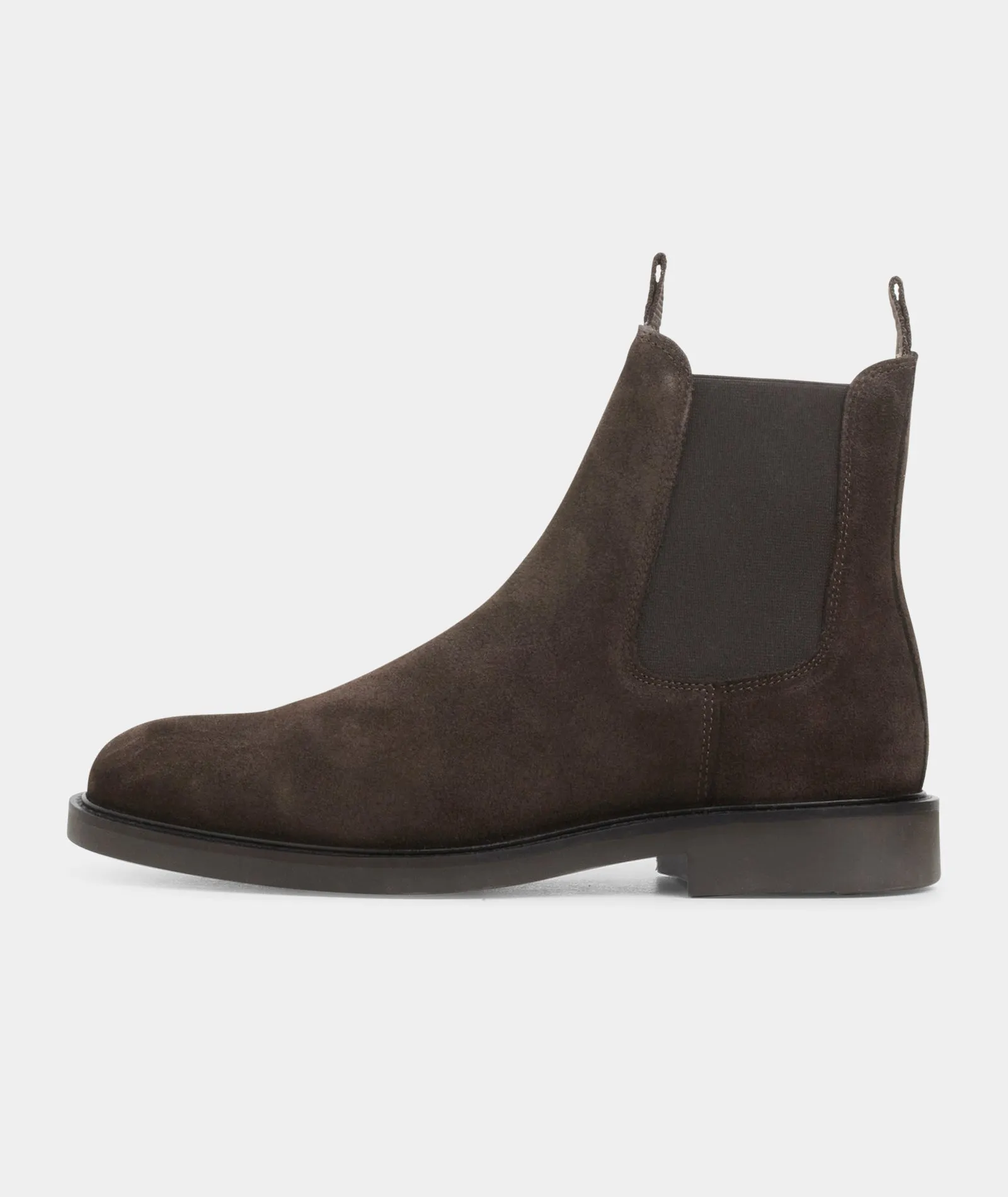 Dark Brown Suede Chelsea Boots