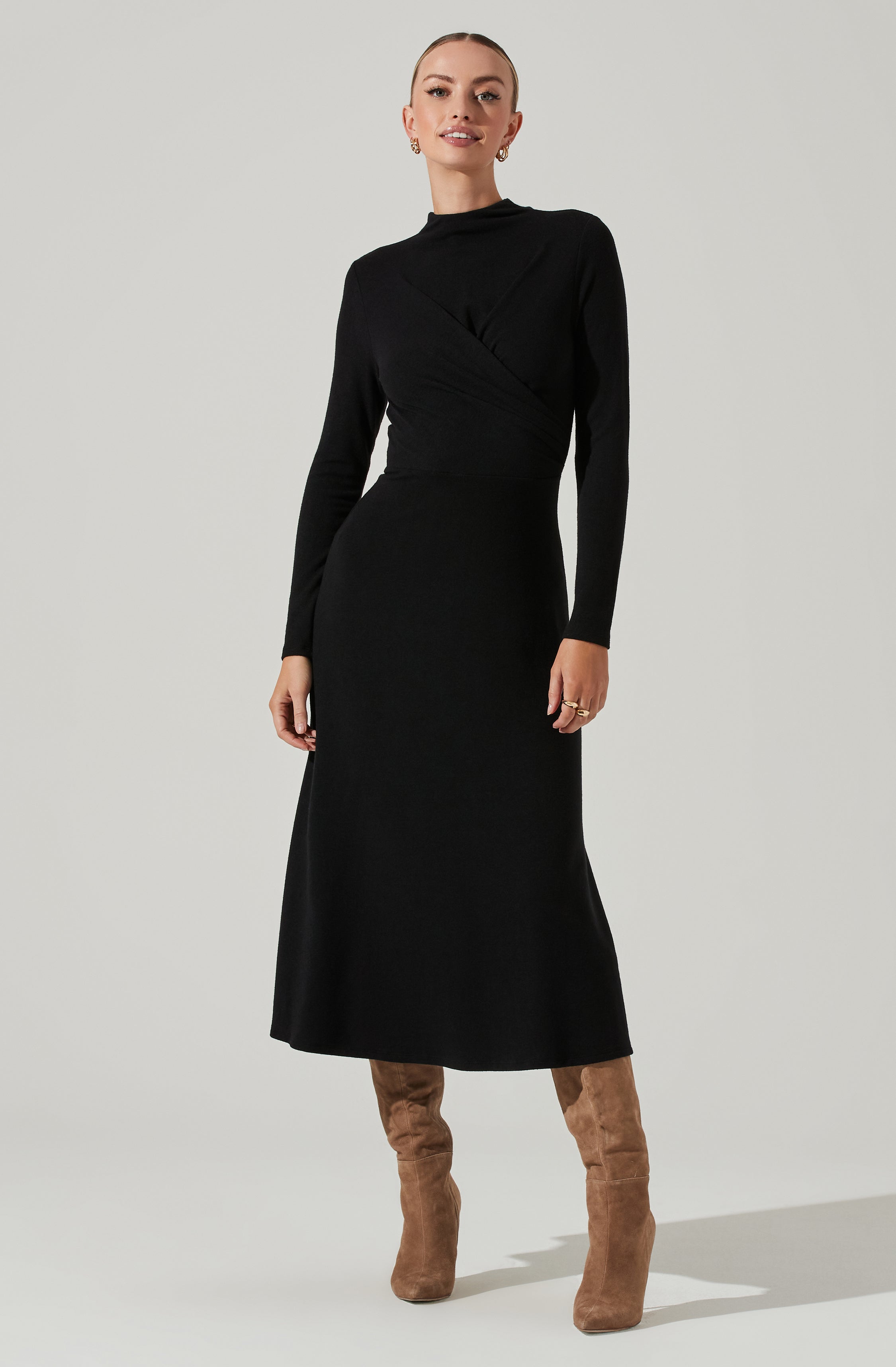 Delancy Open Back Long Sleeve Midi Dress | Shop Now