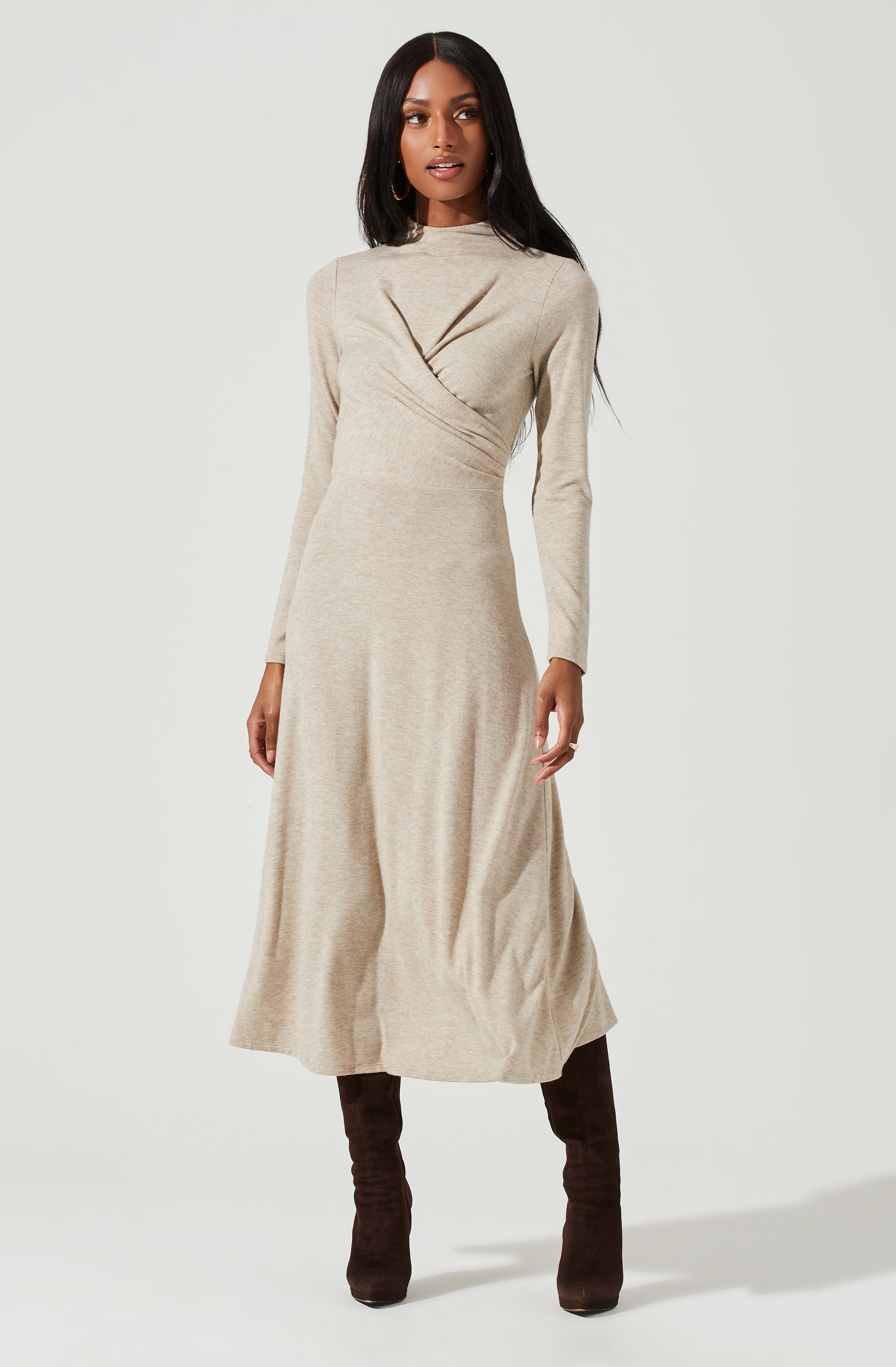 Delancy Open Back Long Sleeve Midi Dress | Shop Now