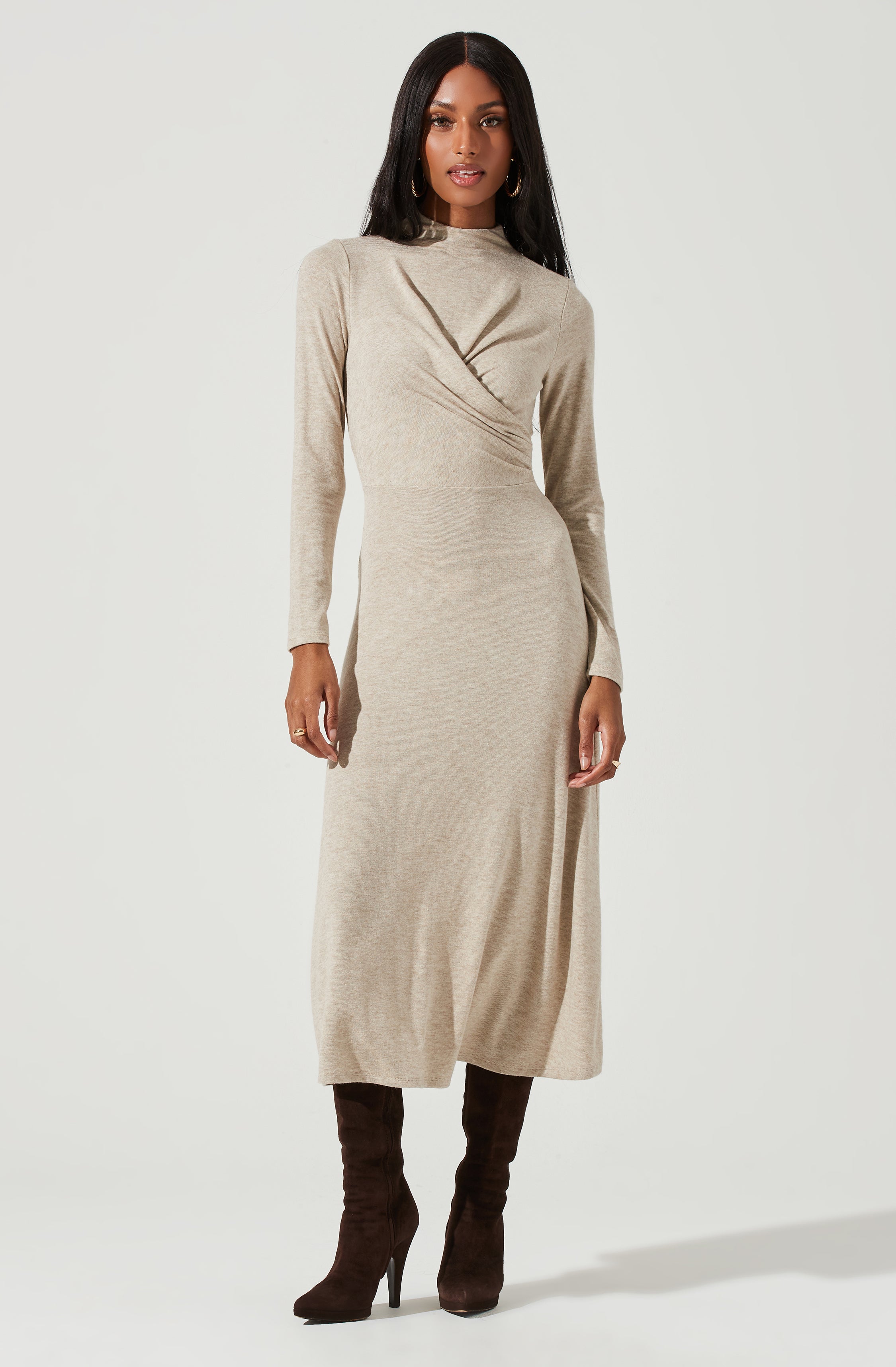 Delancy Open Back Long Sleeve Midi Dress | Shop Now