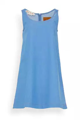 Denim Shift Dress, Sleeveless, Azure