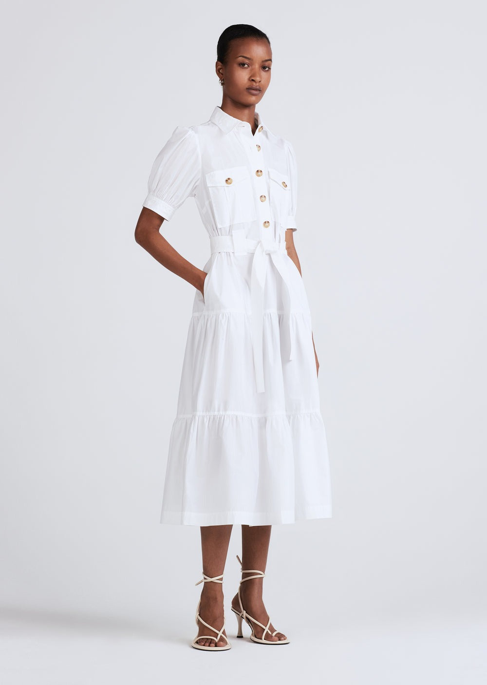 Derek Lam 10 Crosby White Utility Dress