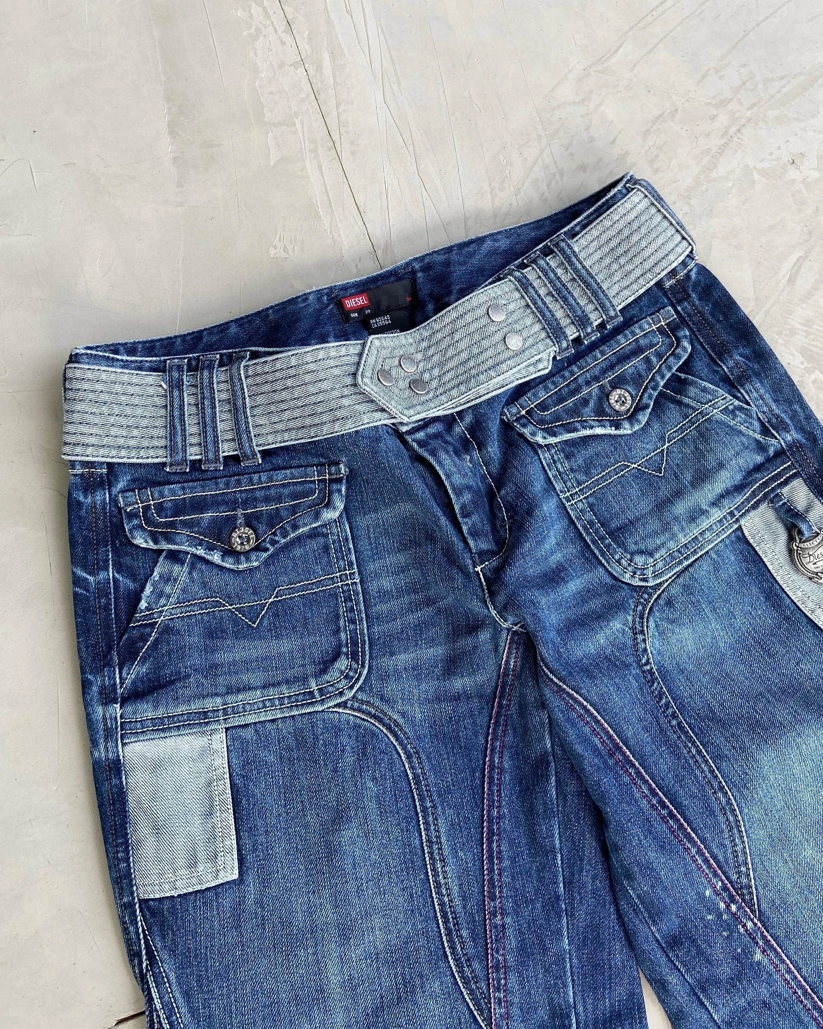 Denim Capris: Diesel Cargo 3/4 Length, Size W29