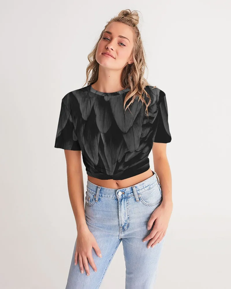 Twist-Front Cropped Tee from DOLLY SWAN LAKE THE BLACK SWAN Women's Collection