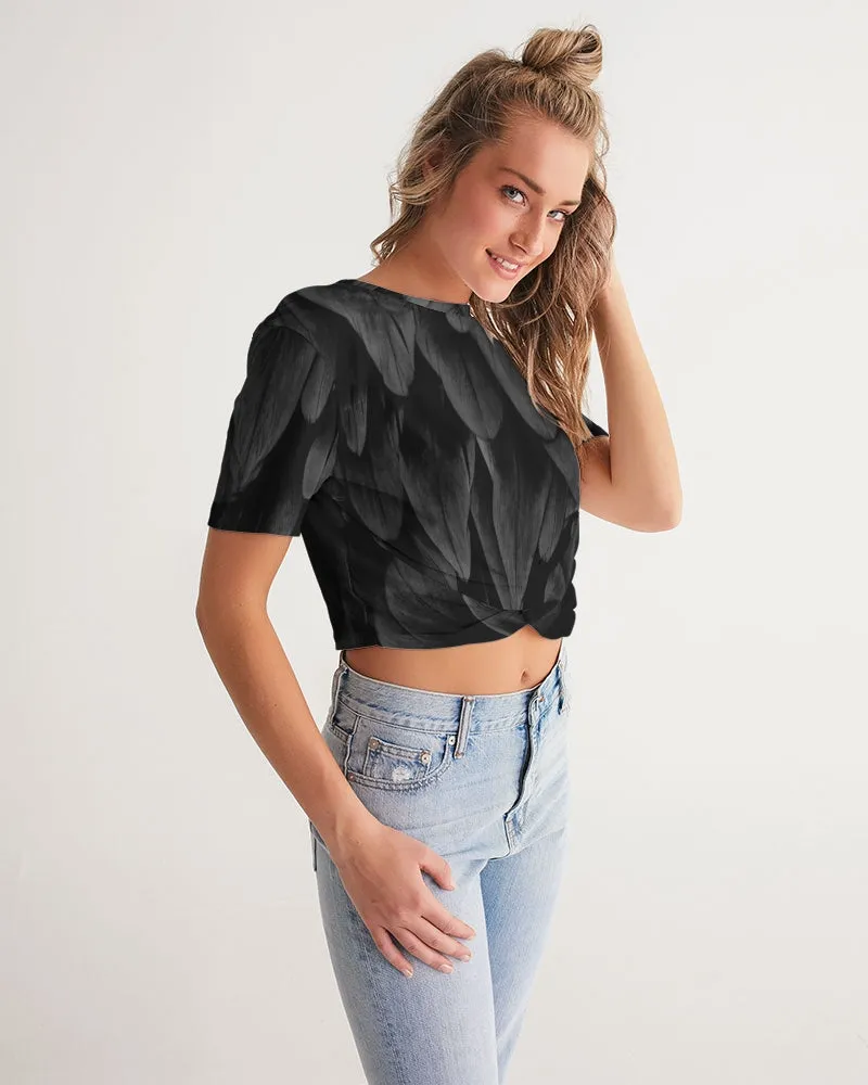 Twist-Front Cropped Tee from DOLLY SWAN LAKE THE BLACK SWAN Women's Collection