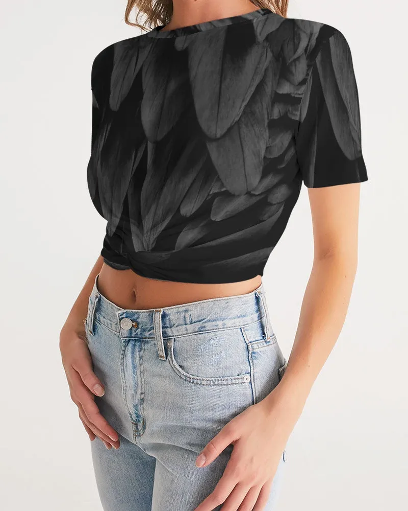 Twist-Front Cropped Tee from DOLLY SWAN LAKE THE BLACK SWAN Women's Collection