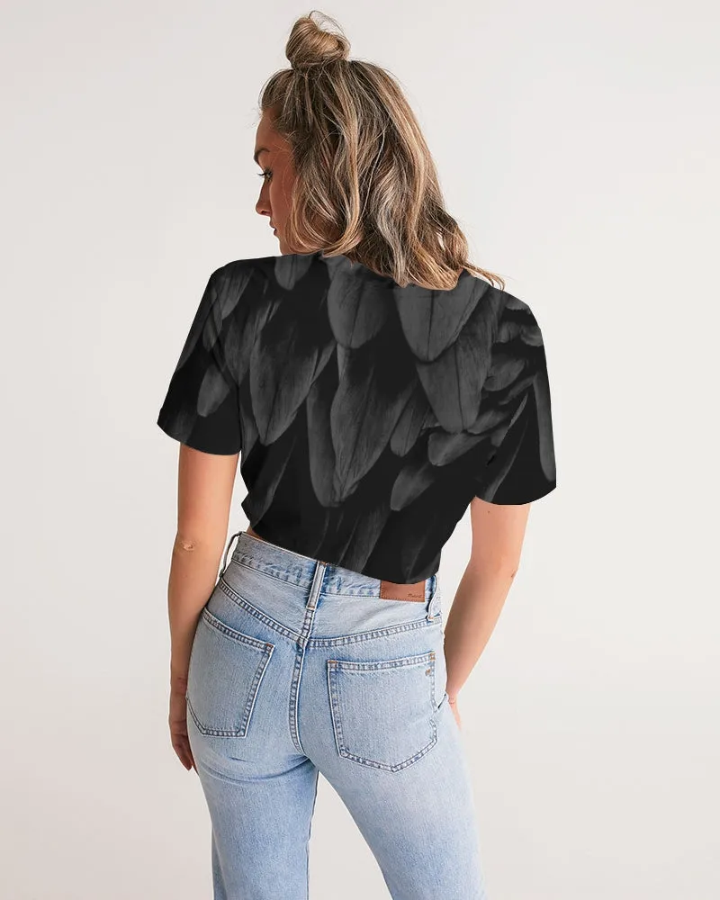 Twist-Front Cropped Tee from DOLLY SWAN LAKE THE BLACK SWAN Women's Collection