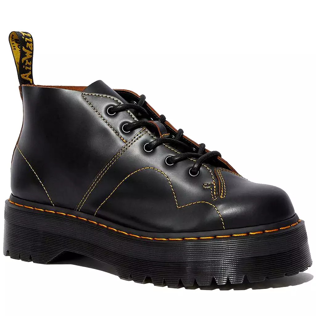 Dr. Martens Boots Church Quad - UK 6.5: Casual Ankle Lace-Up Platform Leather