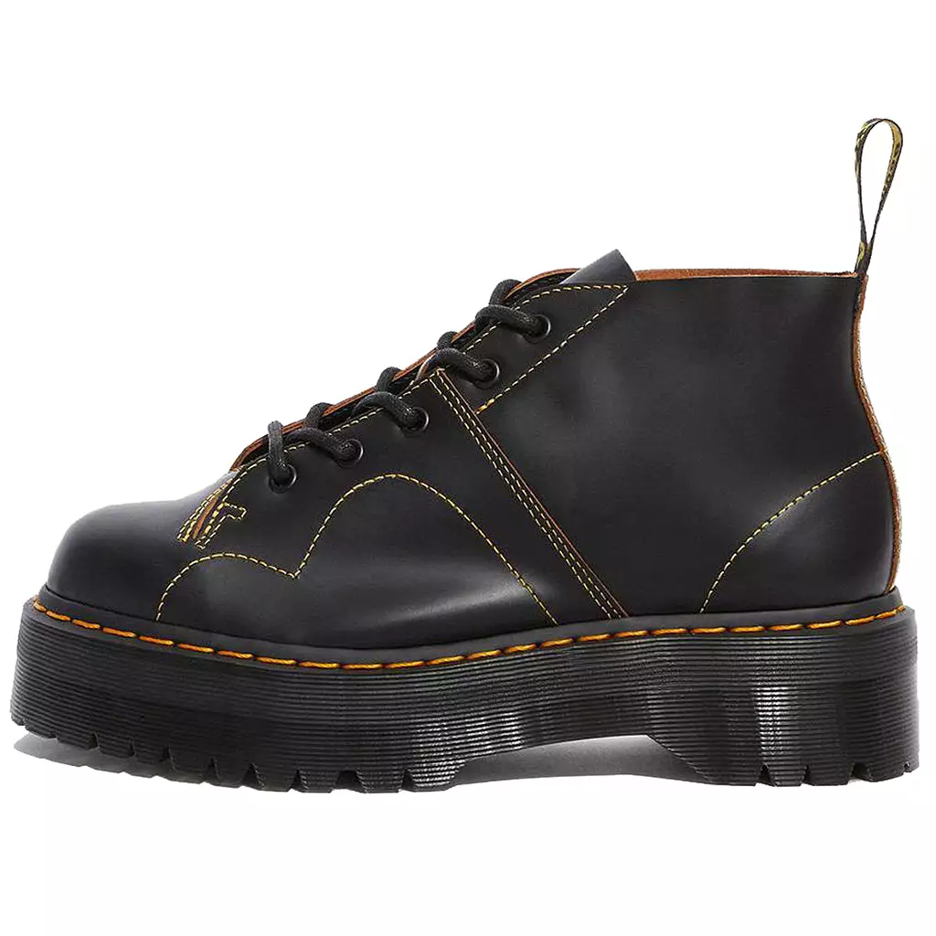 Dr. Martens Boots Church Quad - UK 6.5: Casual Ankle Lace-Up Platform Leather