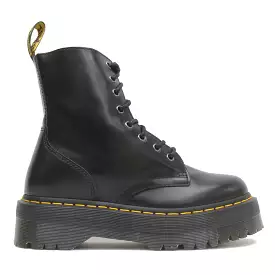 Dr. Martens Jadon Black Smooth Leather Mid-calf 8-eye Boots - UK 5