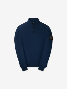 Dress Blues Half-Zip Metal Sweater