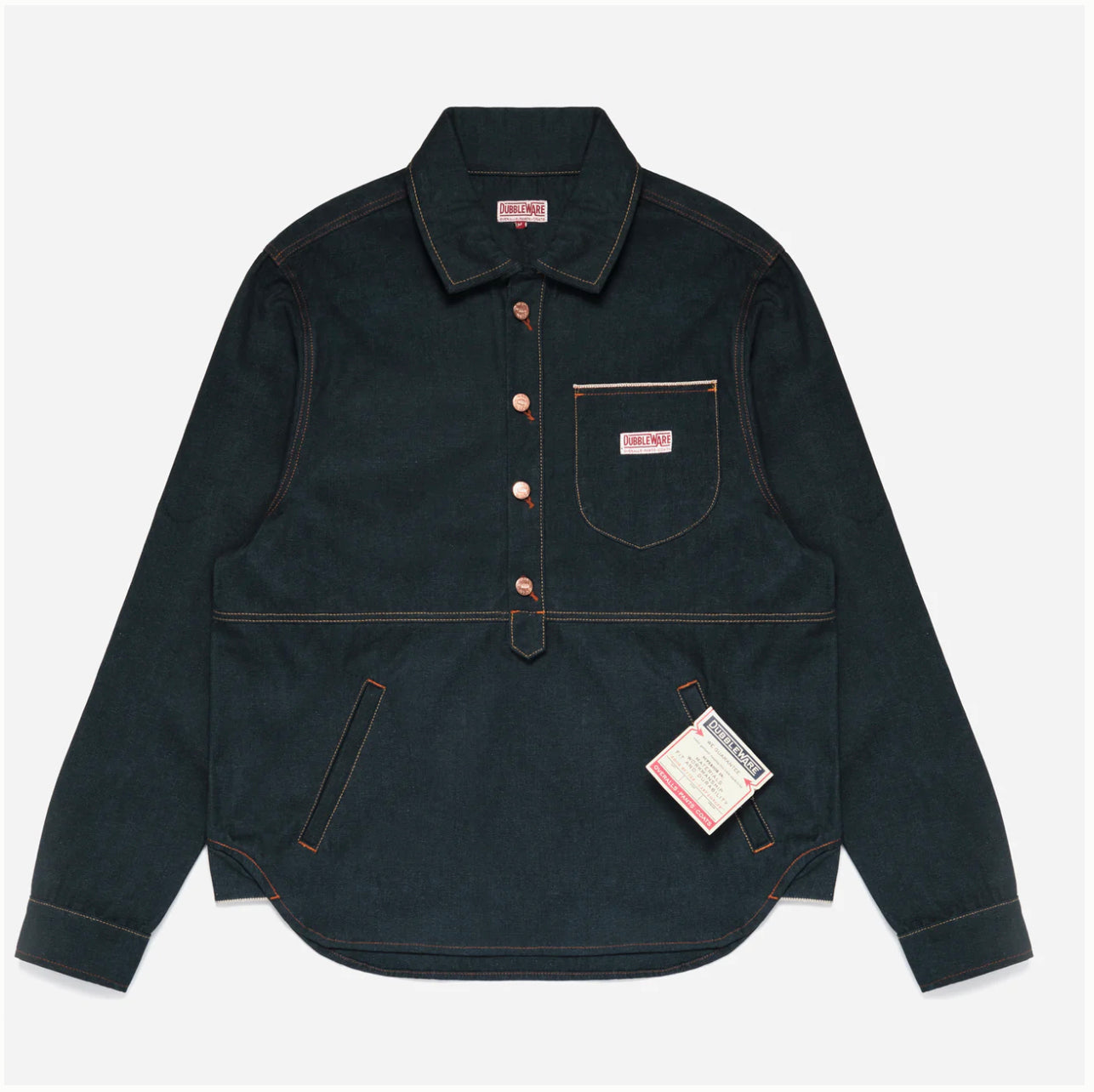 DUBBLEWARE Denim Pullover Shirt | Selvedge | Made In UK