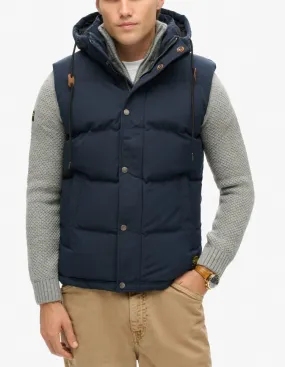 Eclipse Navy Superdry Everest Hooded Puffer Gilet Bodywarmer