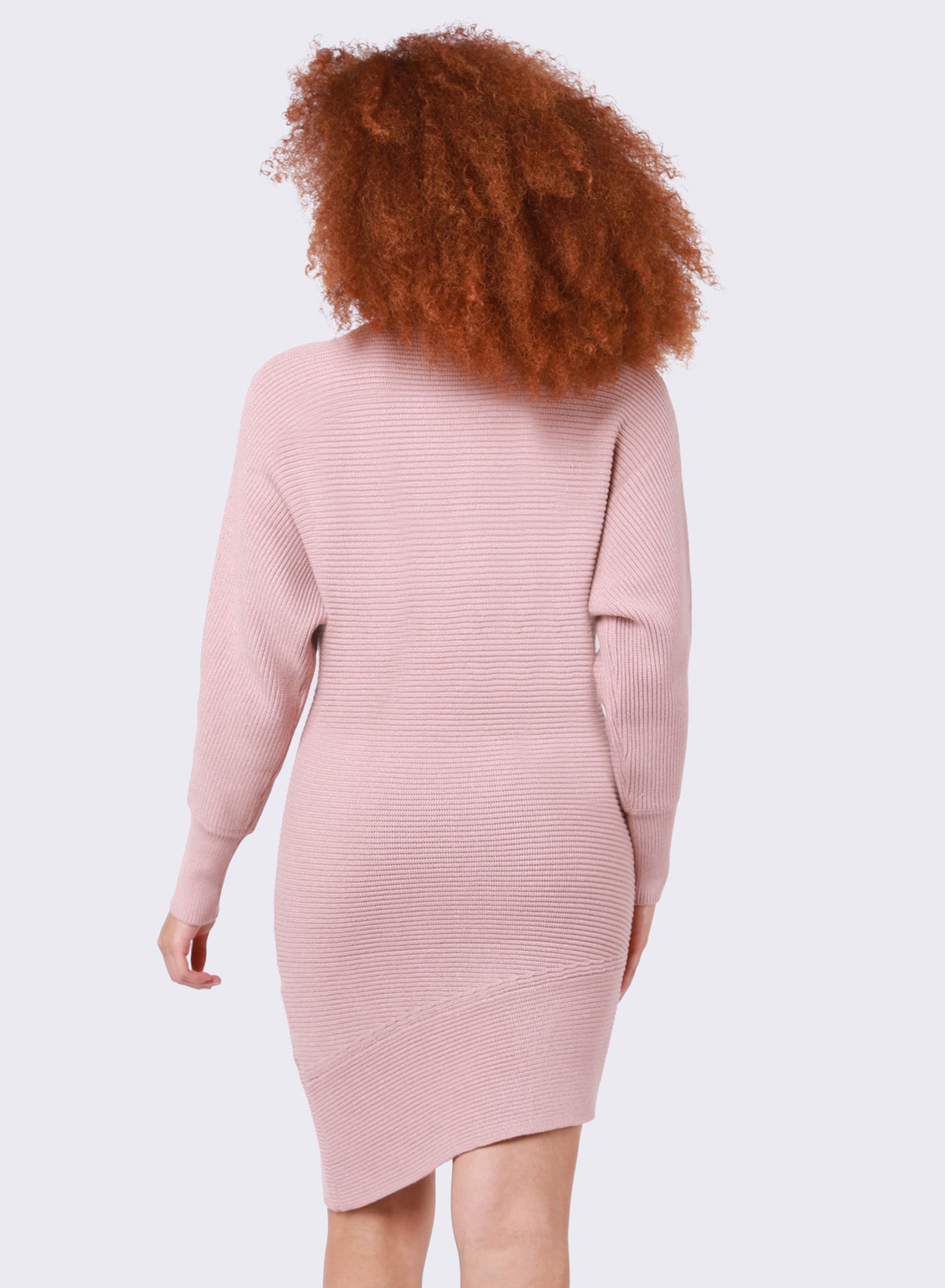 Edge Asymmetrical Sweater Dress