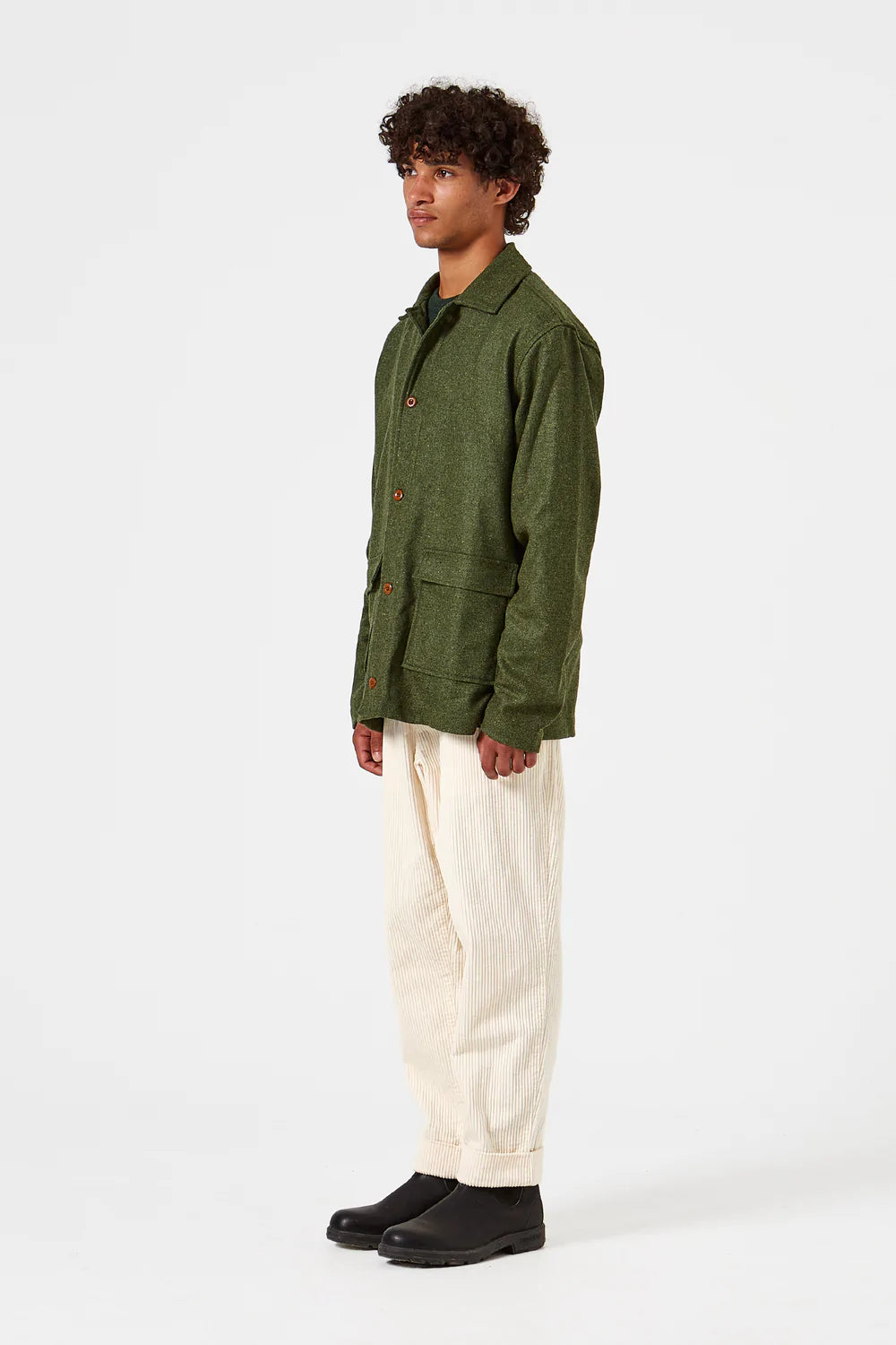 Edmmond Studios Khaki Felt Overshirt