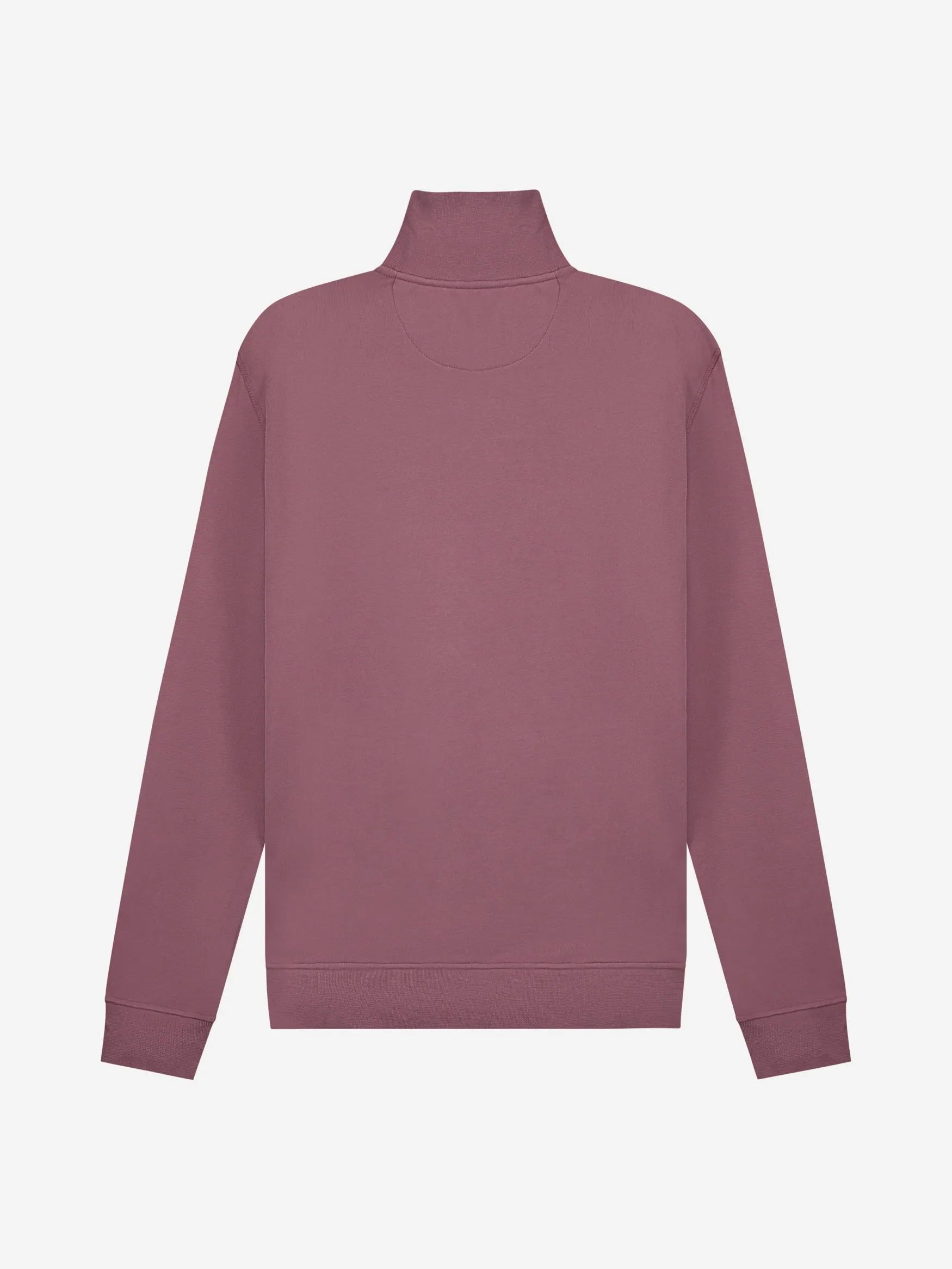 Eggplant Diamond Half-Zip Knit Sweater