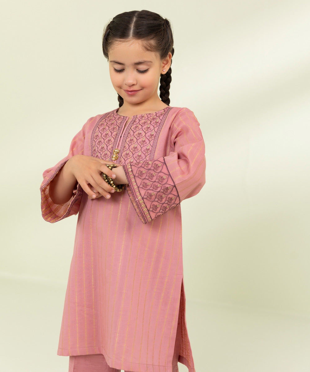 Embroidered Jacquard Suit - 2 Piece