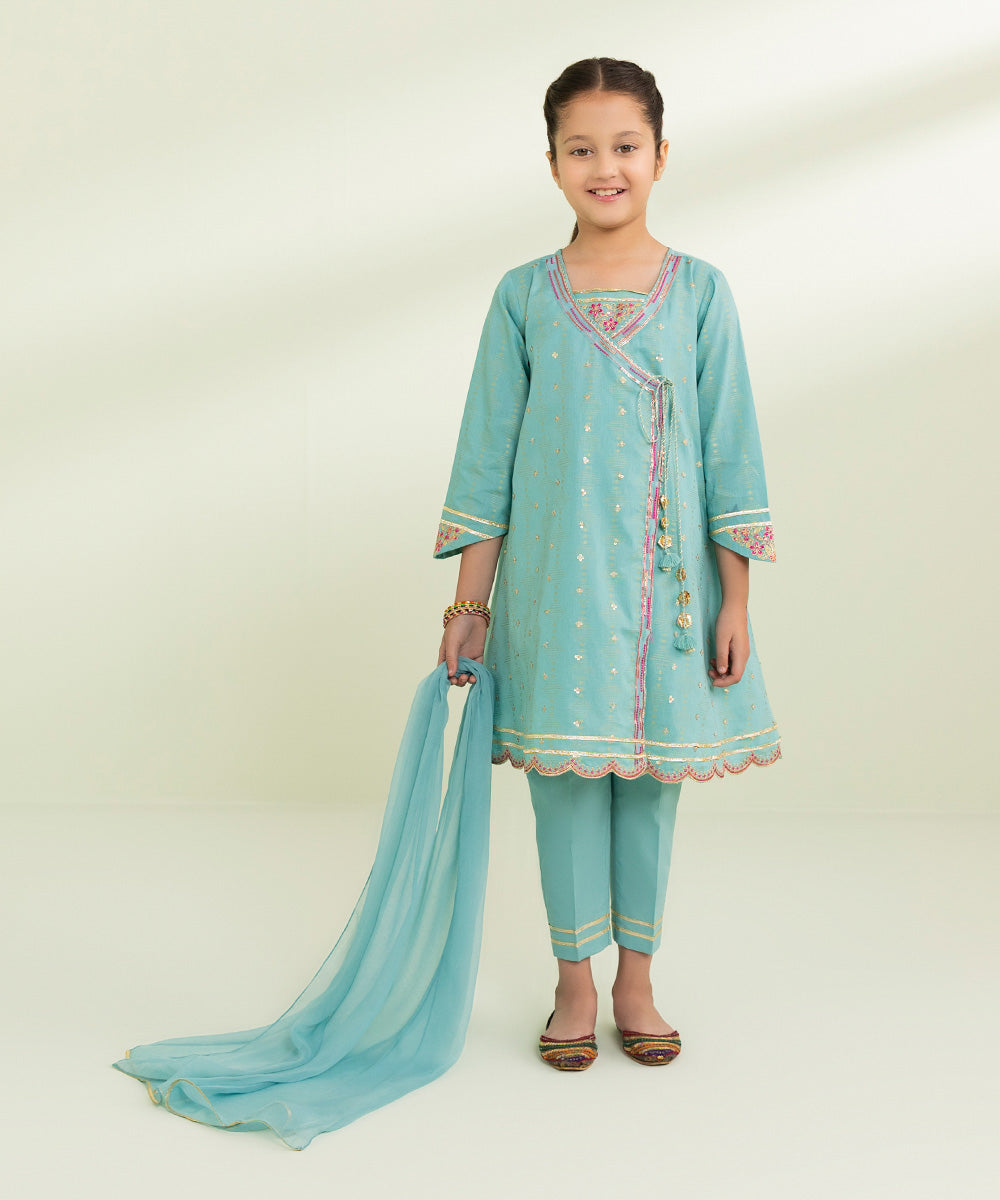 Embroidered Jacquard Suit - 3 Piece.