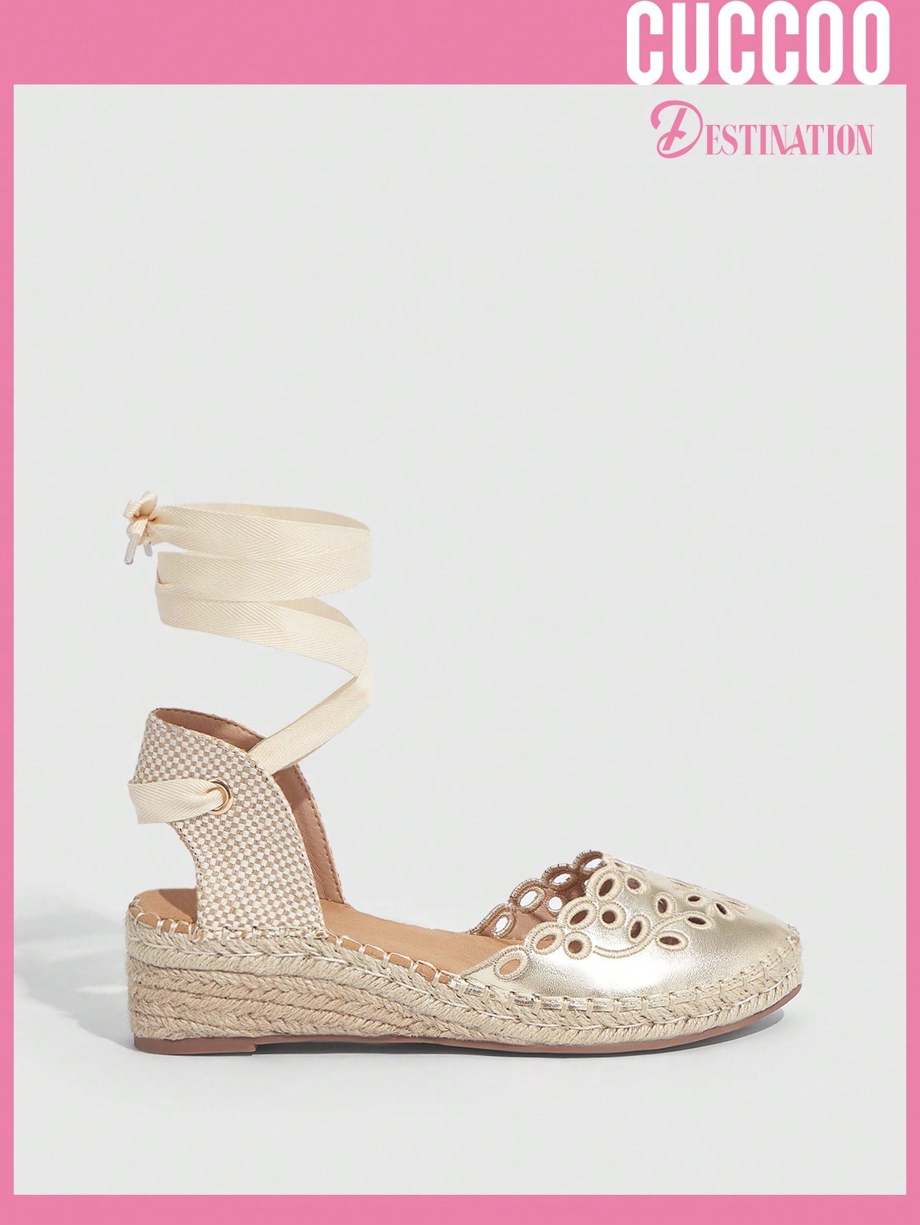 Embroidered Rope Wedge Sandals for Women - Spring and Summer Fashion