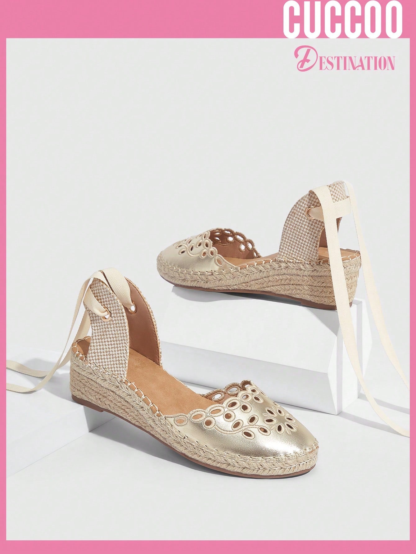 Embroidered Rope Wedge Sandals for Women - Spring and Summer Fashion