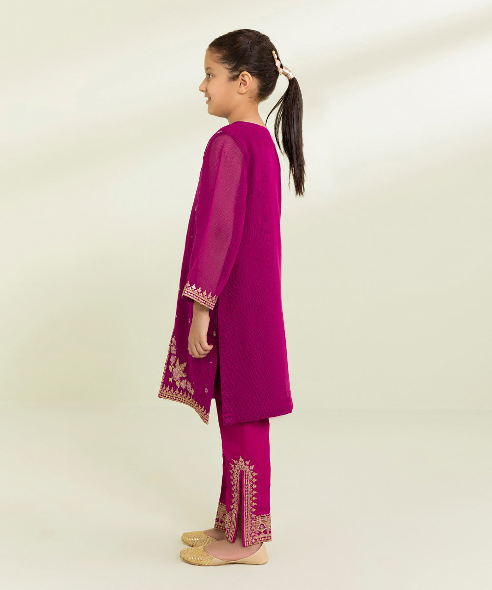 Embroidered Silk Khaddi Suit