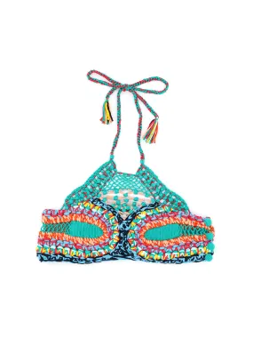 Halter-Neck Crochet Cropped Top by Etro